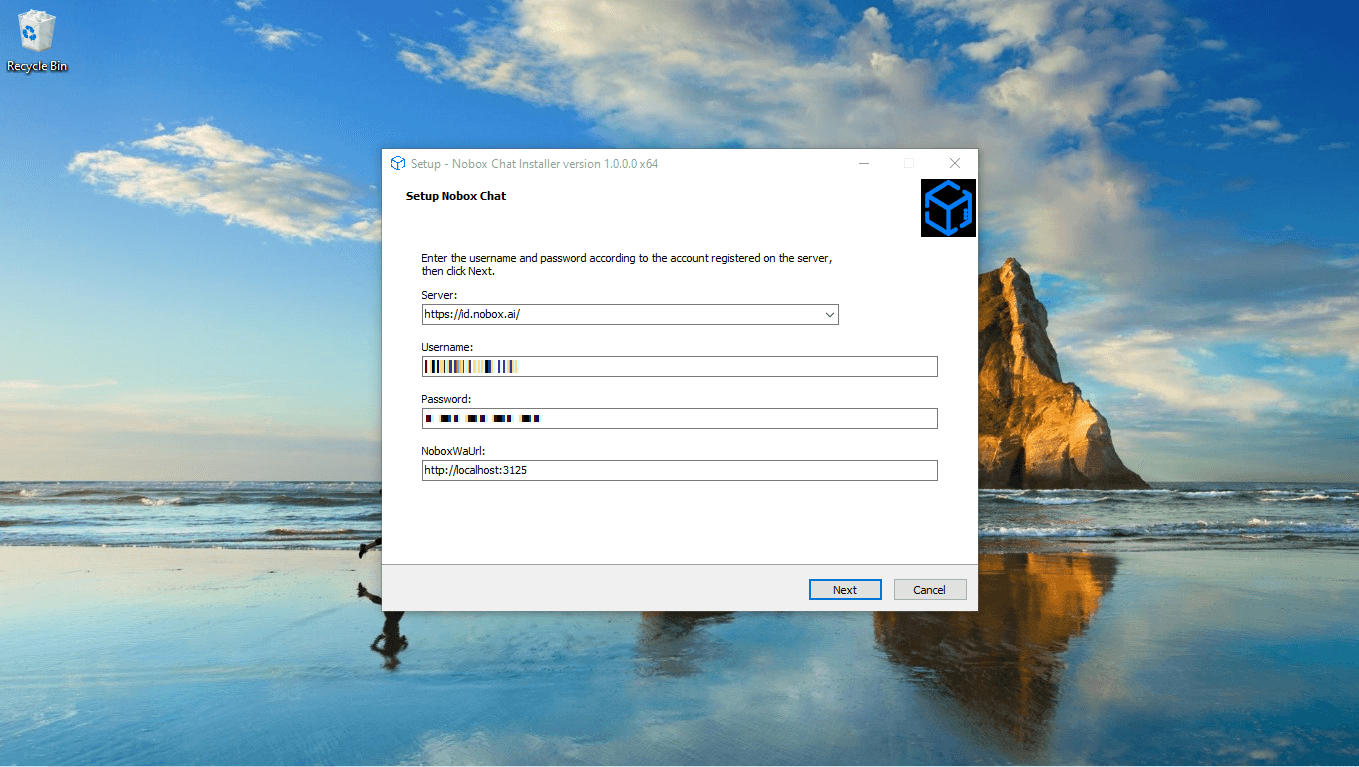 Setup NoBox Chat